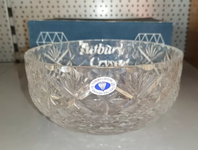 TUTBURY FULL LEAD CRYSTAL GLASS BOWL Large Boxed