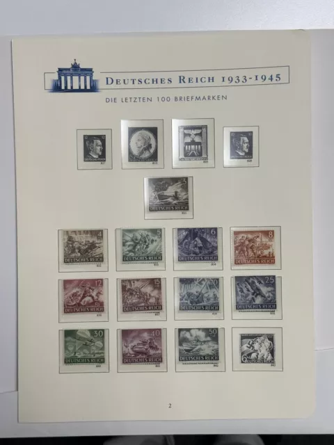 Richard Borek - Die Letzten 100 Briefmarken - Deutsches Reich ￼￼