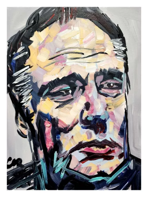 Corbellic Impressionism 12x16 Marlon Brand Hollywood Icon Portrait Original Art