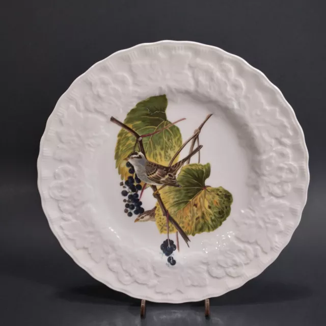 Alfred Meakin England Birds of America 9" Luncheon Plate White Crowned Sparrow 2