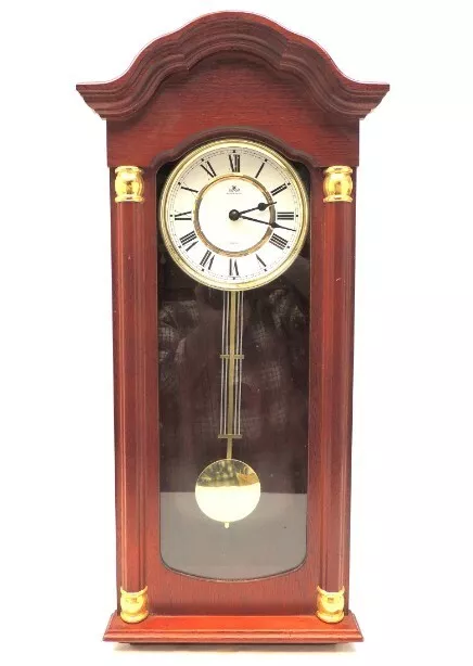 Meister Anker Quartz Pendulum Wall Clock - Modern Retro-style - Wooden Case