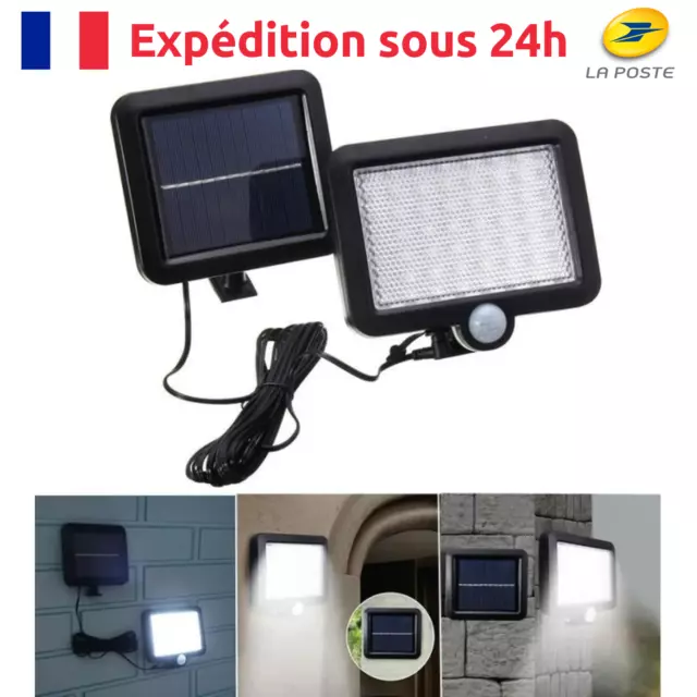 56 LED Lampe Solaire Applique Murale Lumière Éclairage Détecteur Mouvement