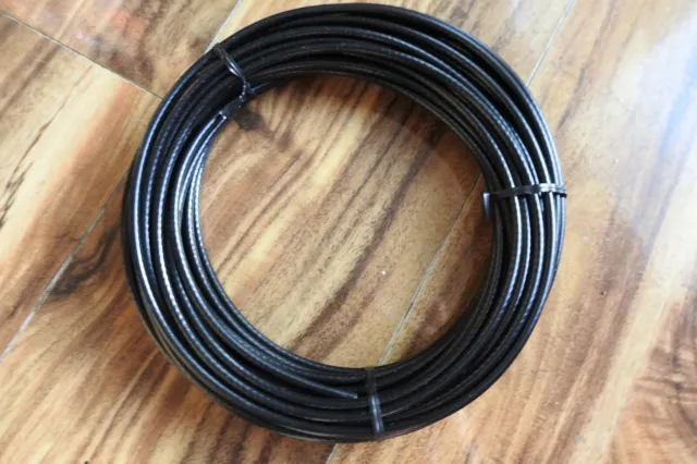 1/8" Coated to 3/16" Diameter, 7x19 Construction, Aircraft Cable (50FT)
