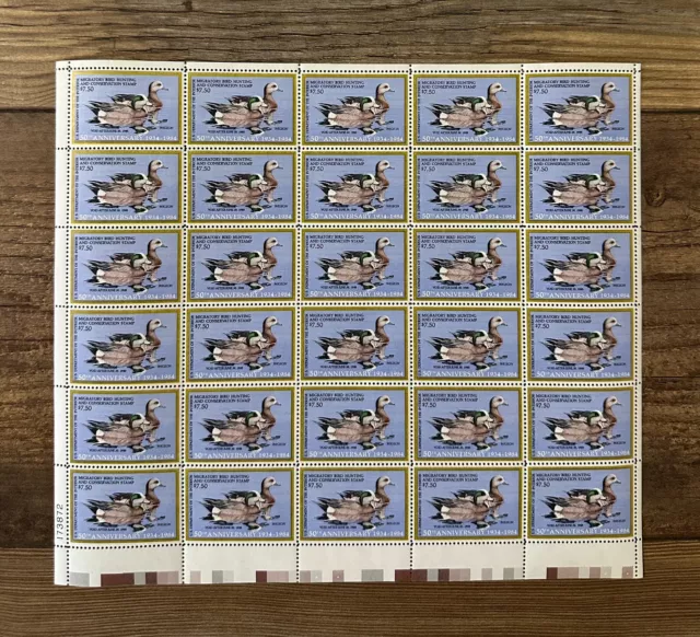 WTDstamps - #RW51 1984 - US Federal Duck Stamp - Mint OG NH ***FULL SHEET***