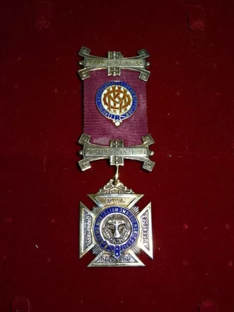 Vintage 1952 Sterling Silver & Enamel RAOB Medal Huntsman Lodge 1612