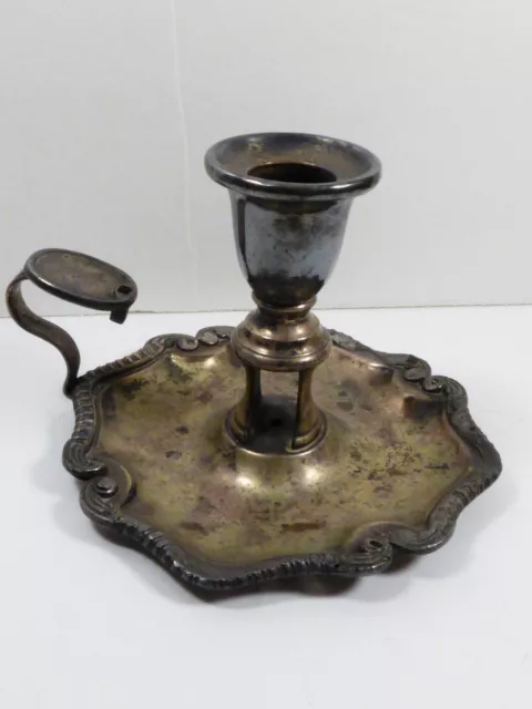 VTG Antique silver plate table candle stick holder