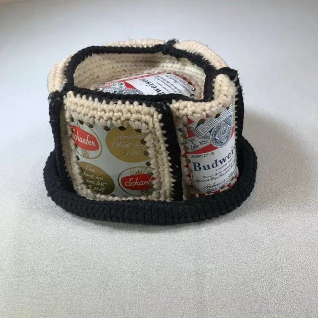 vintage beer can crocheted hat cap adult large Bud colt Maximus 2