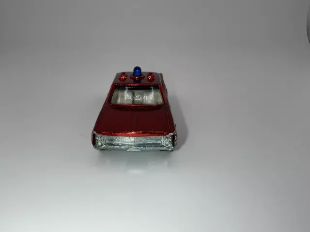 HOT WHEELS REDLINE CRUISER RED Fire Chief 1969 White Interior US