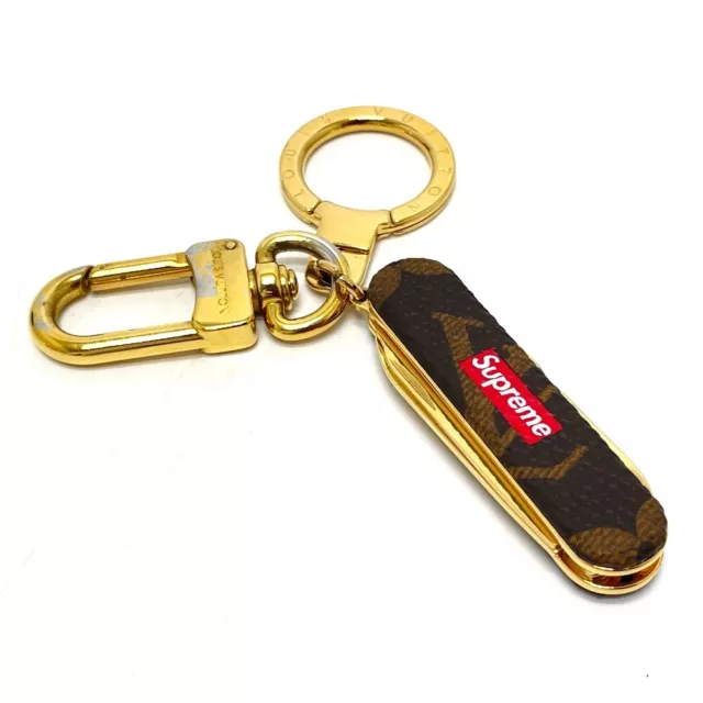 Louis Vuitton x Supreme Collaboration Dice Key Ring red rare USED JP