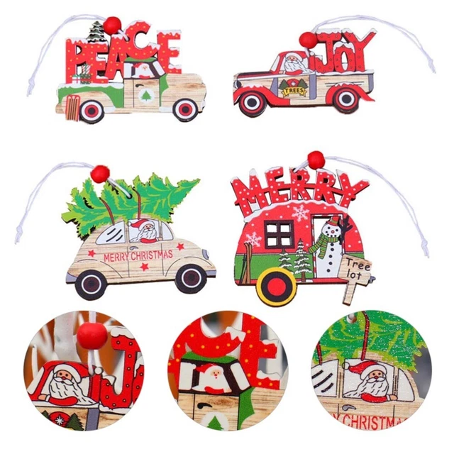 Bamboo Pendant Woodsy Decor Xmas Tree Hanging Decoration Wooden Decorate