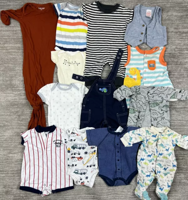 Lot of 52 Baby Girl Clothes NB, 0-3, 3 Months Disney Cat Jack Carters etc