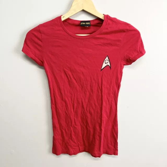 2011 STAR TREK Command Starfleet Badge Uniform Red T-Shirt Junior’s S ...