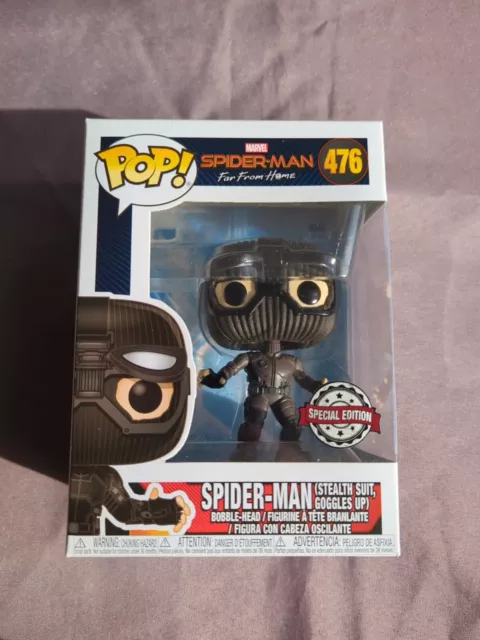 Funko Pop Spiderman Stealth Suit Goggles Up #476 Spider-Man Far From Home