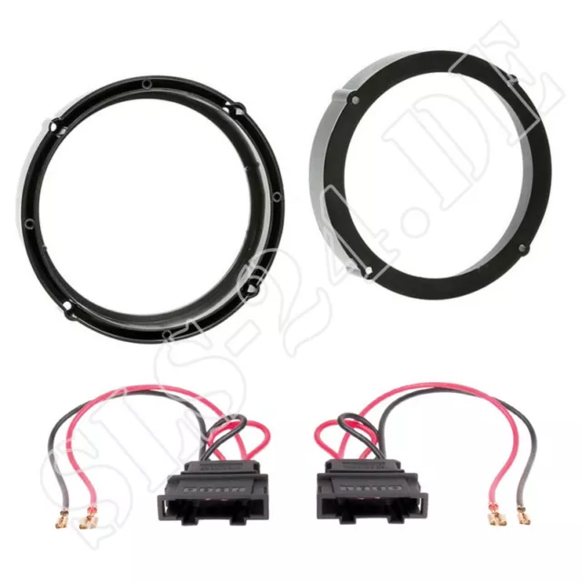 Lautsprecherringe Adapter Kabel VW Polo Lupo 165mm Lautsprecher Türen hinten SET