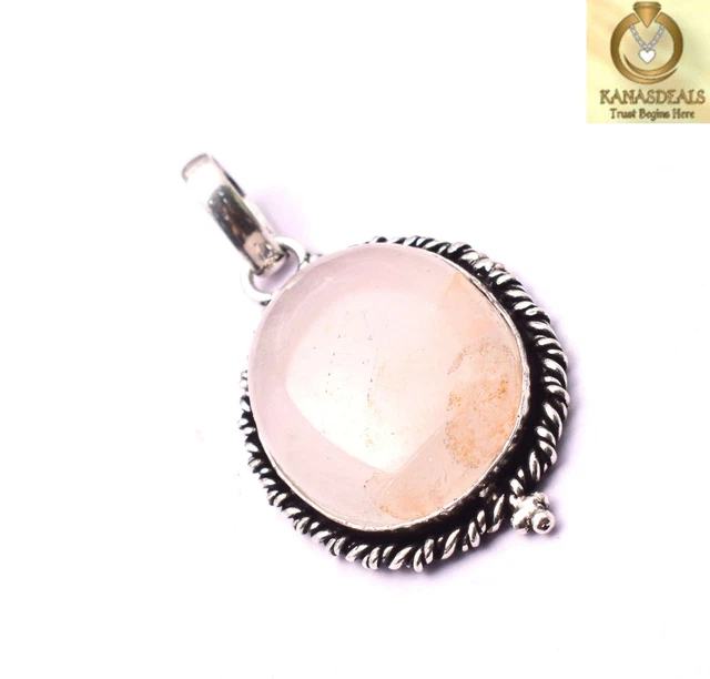 Rose Quartz Plated Pendant Attractive Jewellery 13 GM Value-Priced @1.99-71388