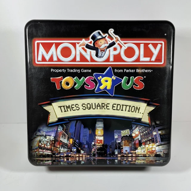 VINTAGE MONOPOLY TIMES Square Edition Toys R Us Tin Box Hasbro 2001 59