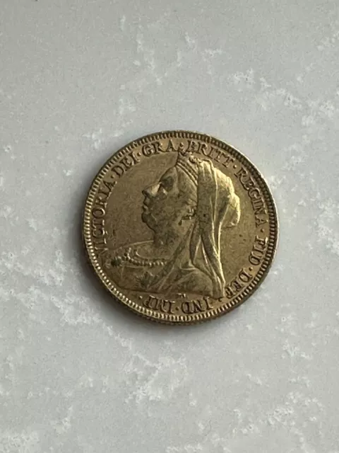 Authentic 1898 Great Britain GOLD Full Sovereign Queen Victoria Old Head