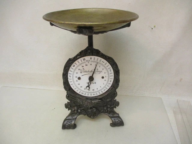 x-78544	Alte Antik Vintage Eisen Wirtschaftswaage,Tellerwaage