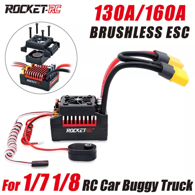 SURPASS HOBBY 130A 160A ESC Brushless 4S for 1/7 1/8 RC Car Buggy Monster Truck