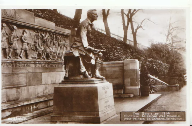 Scottish Postcard - American War Memorial - Edinburgh - Real Photo - Ref TZ3904
