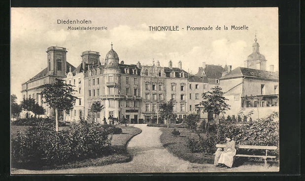 CPA Thionville / Diedenhofen, Moselstadenpartie