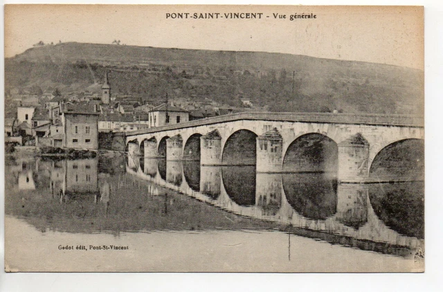 PONT SAINT VINCENT - Meurthe et Moselle - CPA 54 - vue sur le pont de la Moselle
