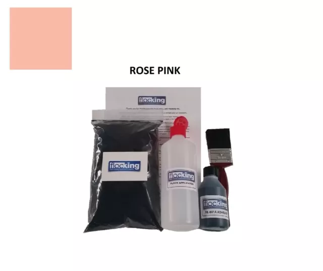 Kit de Flocking Rosa Rosa Pequeño - Tablero Flock Proyecto de Restauración de la Carpintería