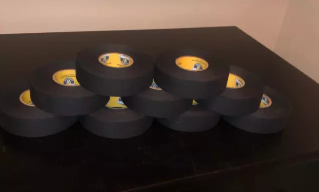 Howies Black Hockey Tape - 9 Rolls of Black Hockey Tape - 1 Inch x 25yds
