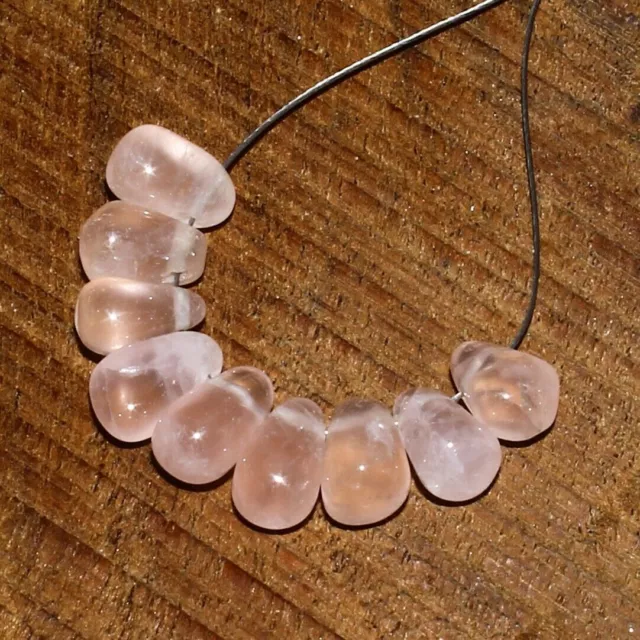 Rose Quartz Smooth Drop Beads Briolette Natural Loose Gemstone Making Jewelry