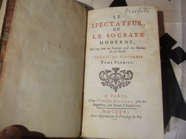 Lot livres ancien, 1716, EO,  1 Volume ,