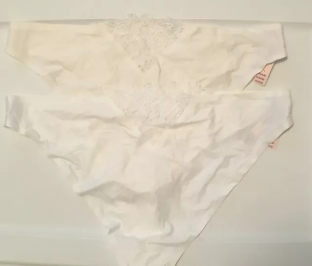 Victorias Secret The Lacie Thong Panties Size Large Floral White