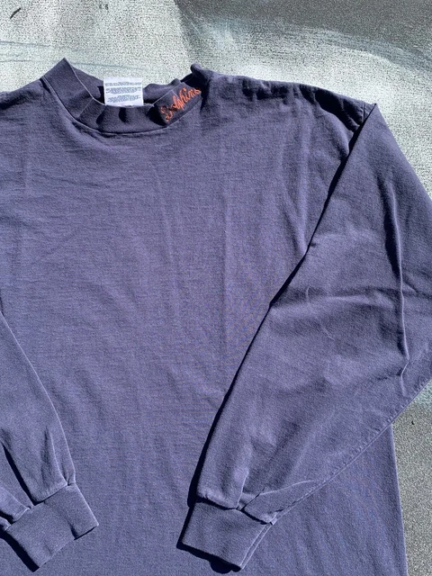 Vintage Miami Dolphins Logo Athletic Long Sleeve Tee Shirt Blue Turtle Neck