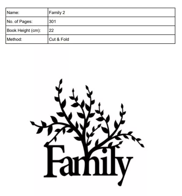 Family 2 Book Folding Pattern