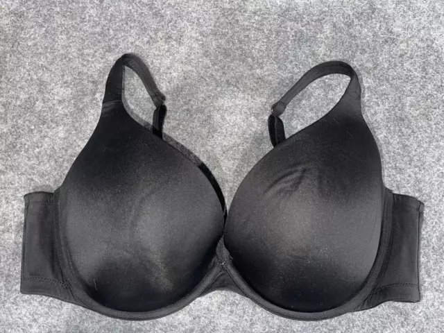 Lane Bryant Cacique 44D Smooth Boost Plunge Bra Black