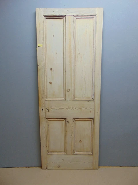 Door  29 1/2" x 77 1/2"  Pine Victorian Door 4 Panel Internal Wooden ref 163D
