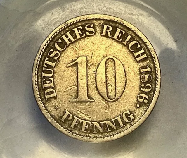 10 Pfennig  1896 G Kaiserreich  J 13  s/ss
