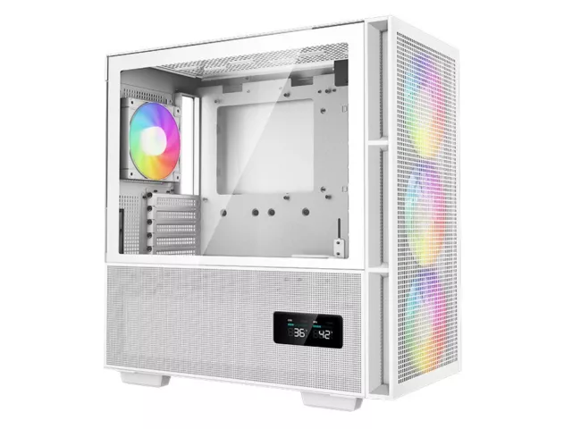 DeepCool CH560 Digital Tempered Glass Mid-Tower Case - White R-CH560-WHAPE4D-G-1