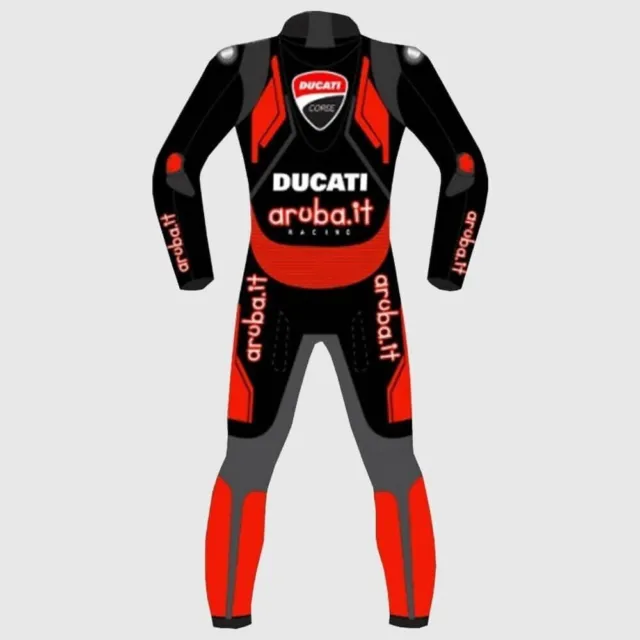 Ducati Corse Motorbike Leather Racing Motorcycle Suit