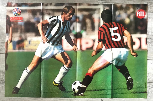 POSTER VINTAGE ONZE Football Recto-Verso - Calendrier PSG 1983/1984 NANTES EUR 2,00 - FR