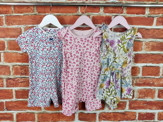 BABY GIRL BUNDLE AGE 12-18 MONTHS NEXT M&S etc ROMPER SUIT PLAYSUIT SUMMER 86CM
