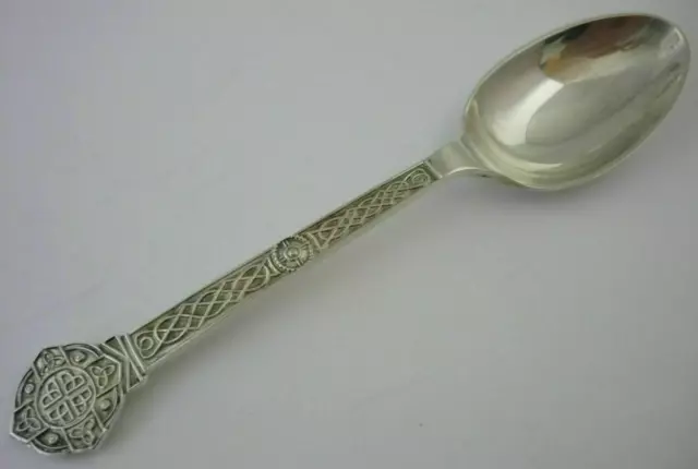 Stunning Beautifully Designed Vintage Sterling Silver Celtic Cross Spoon - Cased