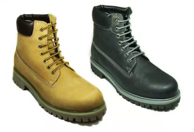 Neuf GRINDERS Bottes Chaussures Homme Brixton Premium Classic 6-Inch en Cuir