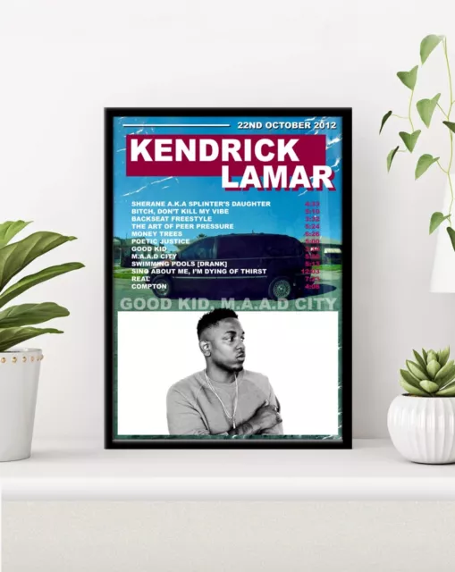 Kendrick Lamar A3 Poster *Stock Clearance* 2 for £10! - GOOD KID MAAD CITY