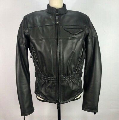 Harley Davidson COMPETITION II Vented Leather Jacket with Liner Size Small