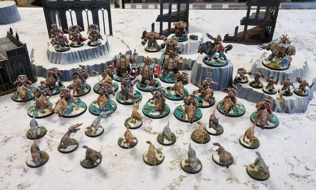Warhammer 40k: Space Marine Space Wolves Army - Well Painted (AS901) Warhammer 40k: Space Marine Space Wolves Army - Well Painted (AS901)