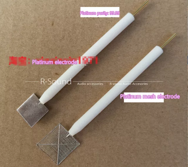 1PCS Platinum electrode 10*10*0.1mm 99.99 purity PTFE rod Platinum electrode