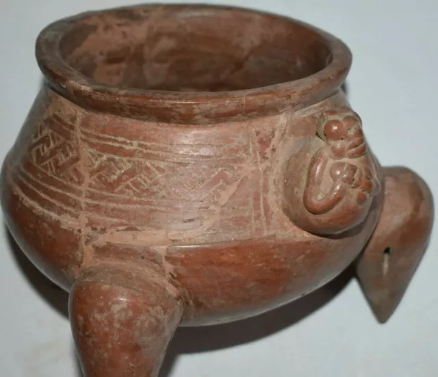 Orig $399. Pre Columbian Situ Figured Bowl 6" Provenance