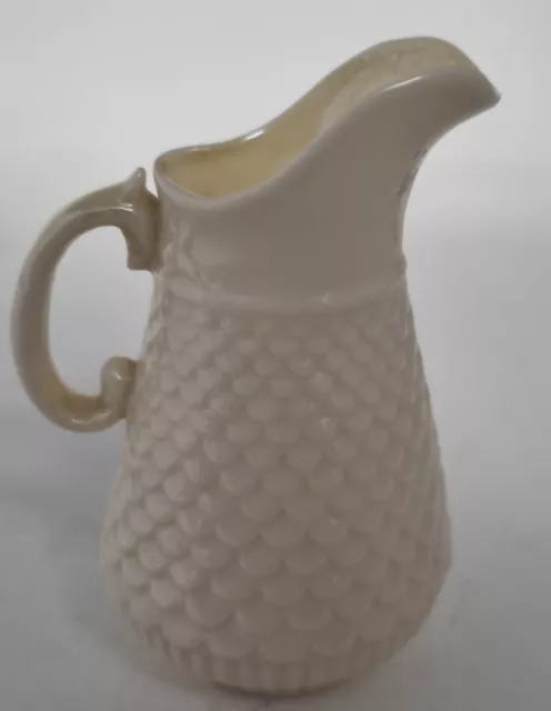 Belleek Ireland - Vintage Small Porcelain Cream Basket Weave Jug