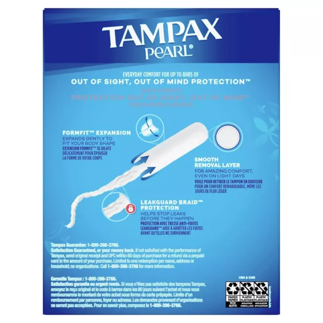 Tampax Perle Tampons Avec Plastique Applicator Super Plus Capacité D'Absorption 2