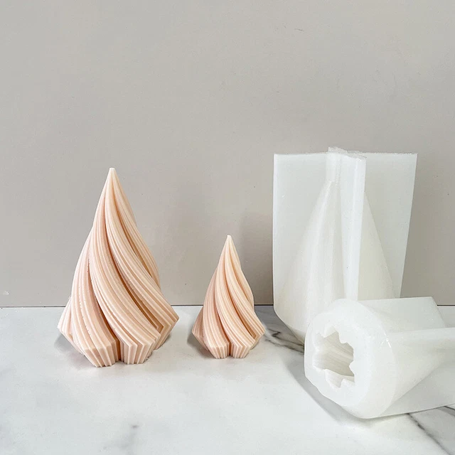 3D Silicone Candle Moulds DIY Art Cone Soap Wax Plaster Making Candles Molds UK